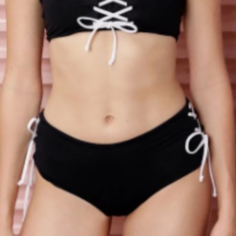 NWT Marysia Swim Lace-up Swim Bikini Bottoms Size Small